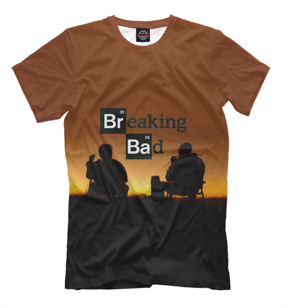 Мужская футболка с изображением Breaking bad цвета Молочно-белый