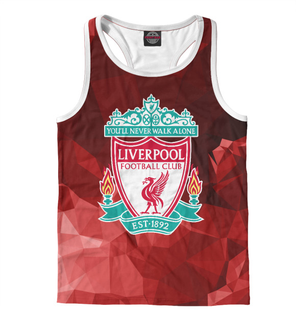 Мужская майка-борцовка с изображением Liverpool Polygons цвета Белый