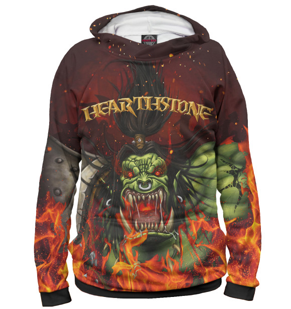 Женское худи с изображением Hearthstone цвета Белый