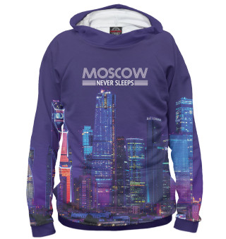 Мужское худи Moscow never sleeps