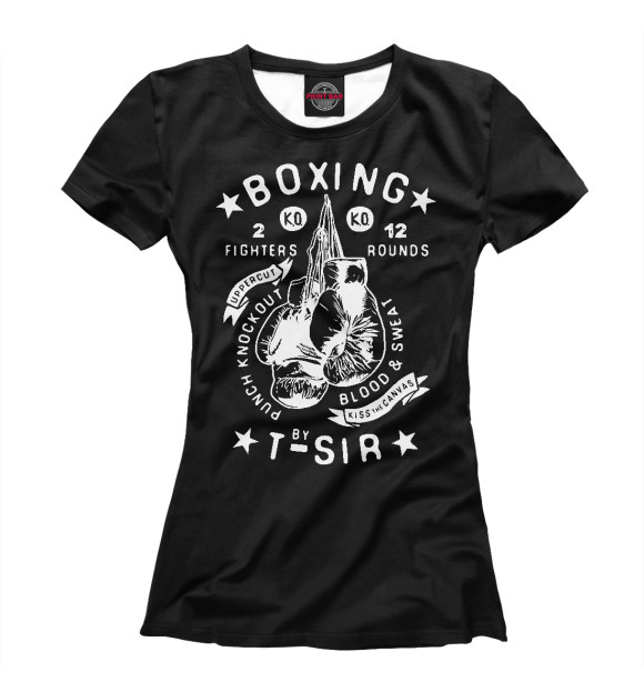 Футболка для девочек с изображением Boxing цвета Белый