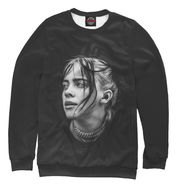 Женский свитшот с изображением Billie Eilish цвета Белый