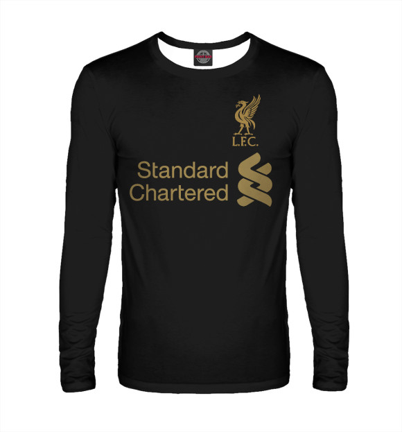 Мужской лонгслив с изображением Liverpool gold цвета Белый