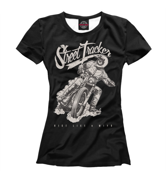 Футболка для девочек с изображением Street tracker цвета Белый