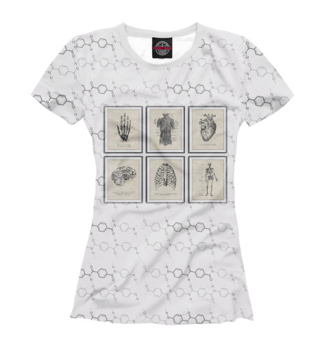 

Футболки Print Bar, Белый, Medical Map