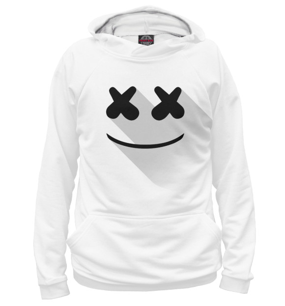 Худи для мальчика с изображением Marshmello цвета Белый