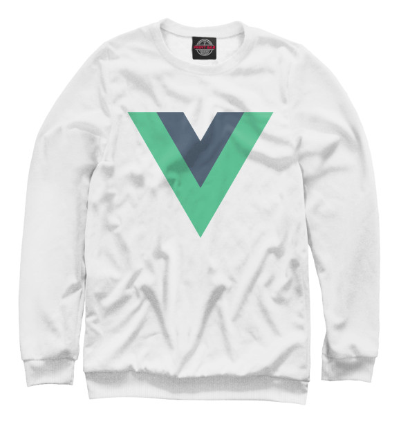 Свитшот для девочек с изображением VueJs цвета Белый