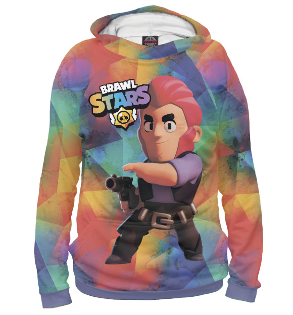 Женское худи с изображением Brawl Stars Colt (Кольт) цвета Белый