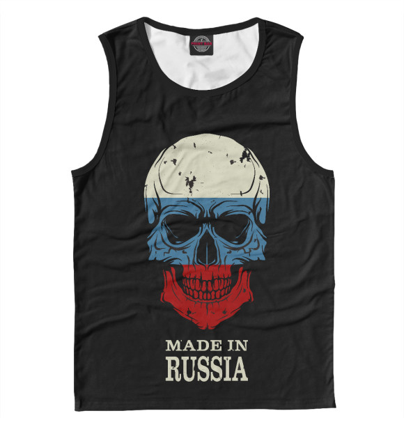 Майка для мальчика с изображением Made in Russia цвета Белый