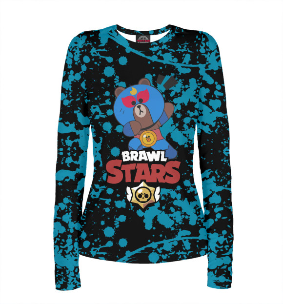 Женский лонгслив с изображением Brawl Stars цвета Белый