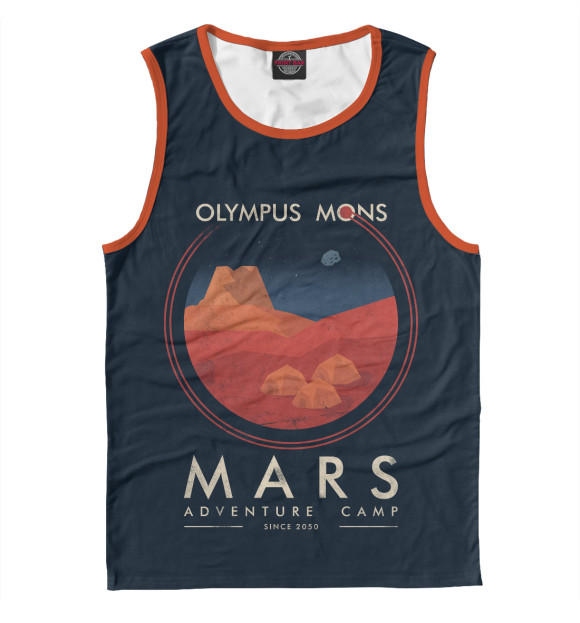 Майка для мальчика с изображением Mars Adventure Camp цвета Белый