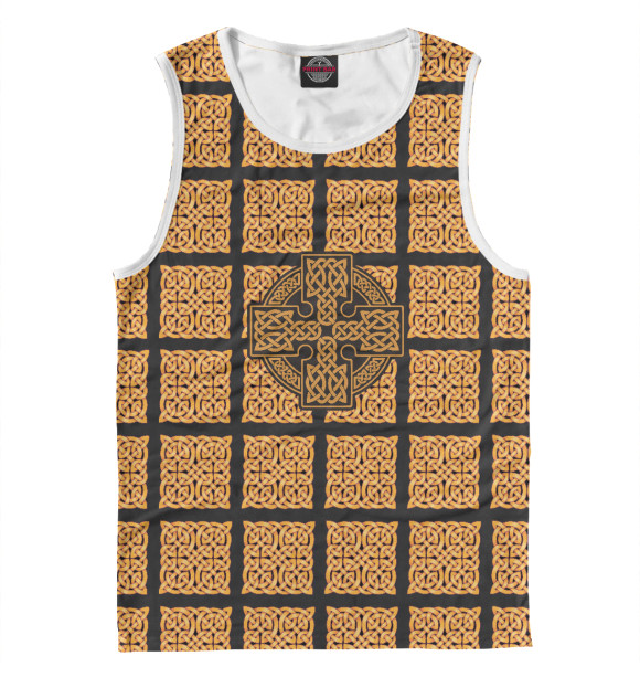 Мужская майка с изображением Славянские символы цвета Белый