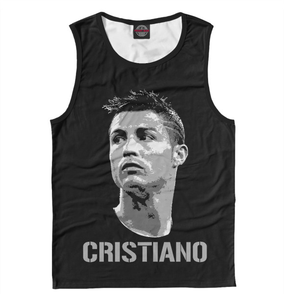 Майка для мальчика с изображением Cristiano Ronaldo цвета Белый