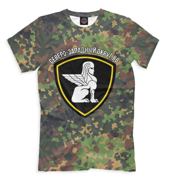 Футболка для мальчиков с изображением Северо-Западный Округ ВВ цвета Серый