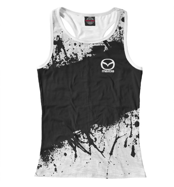 Женская майка-борцовка с изображением Mazda sport цвета Белый