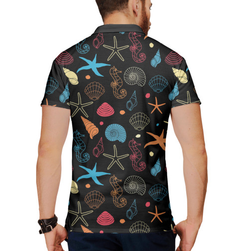 

Поло Print Bar, Белый, Морской паттерн