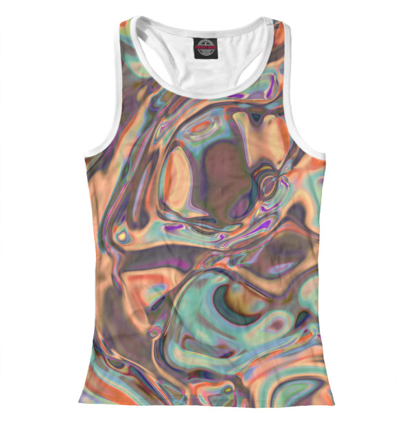 Женская майка-борцовка с изображением Психоделика цвета Белый