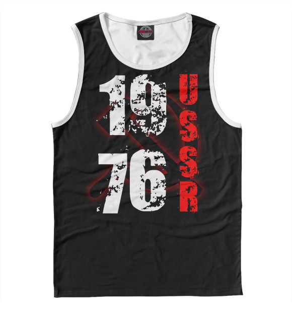 Мужская майка с изображением 1976 цвета Белый