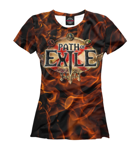 Футболка для девочек с изображением Path of Exile цвета Белый