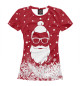 Женская футболка Дед Мороз хипстер
