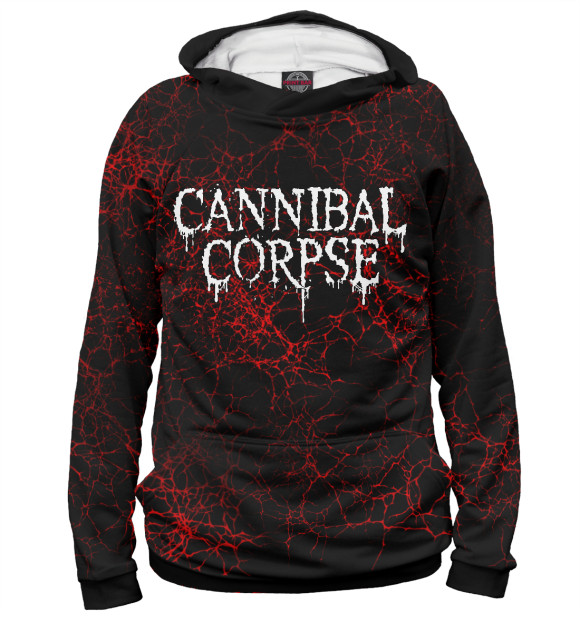 Мужское худи с изображением Cannibal Corpse цвета Белый