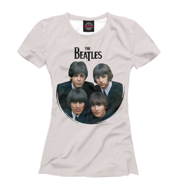 Женская футболка с изображением The Beatles цвета Белый
