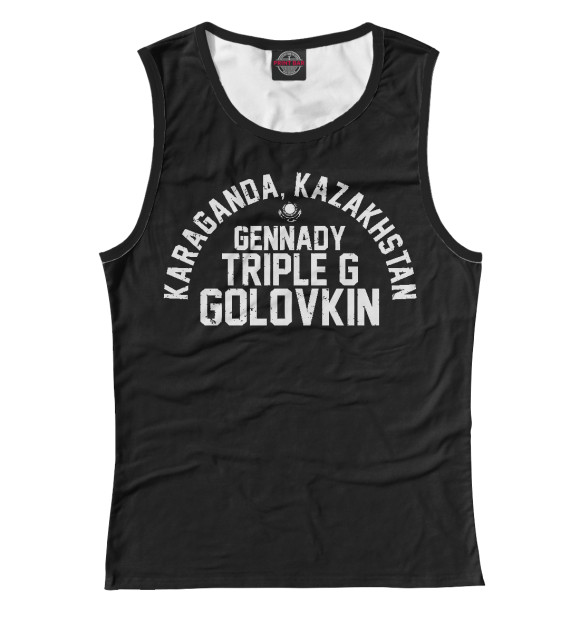 Майка для девочки с изображением Golovkin цвета Белый