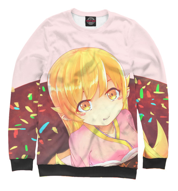 Свитшот для мальчиков с изображением Monogatari цвета Белый