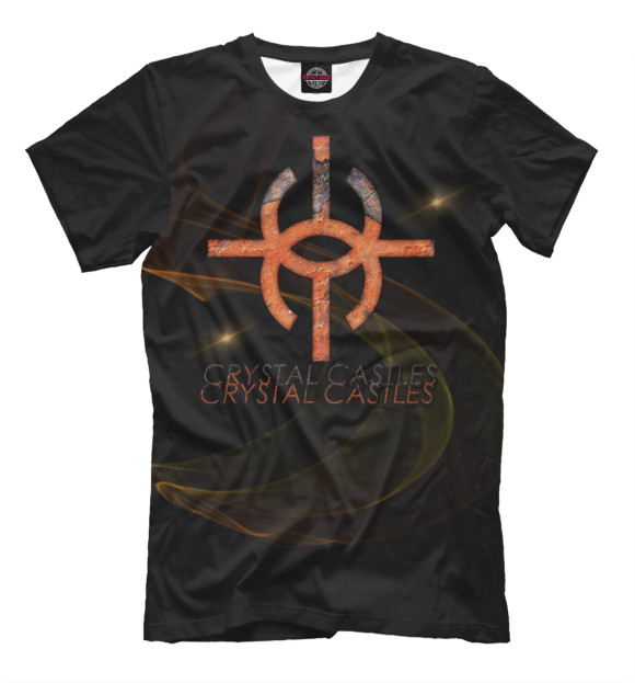 Мужская футболка с изображением Crystal Castles цвета Черный