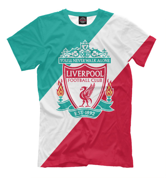 Футболка для мальчиков с изображением FC Liverpool цвета Молочно-белый