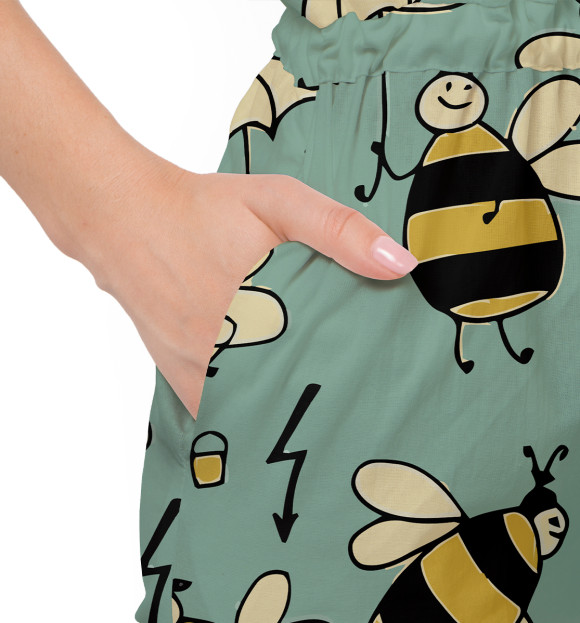 Платье-рубашка с изображением Пчёлки цвета Белый