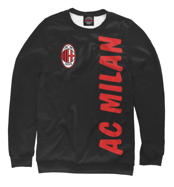 Женский свитшот с изображением AC Milan цвета Белый