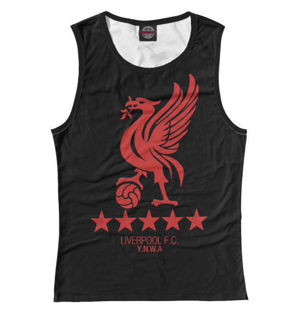 Женская майка с изображением Liverpool цвета Белый
