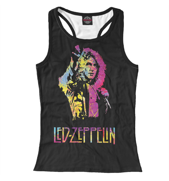 Женская майка-борцовка с изображением Led Zeppelin цвета Белый