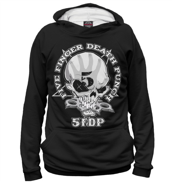 Женское худи с изображением Five Finger Death Punch цвета Белый