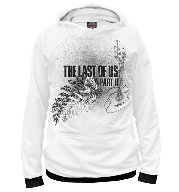 Мужское худи с изображением The Last of Us Part II цвета Белый