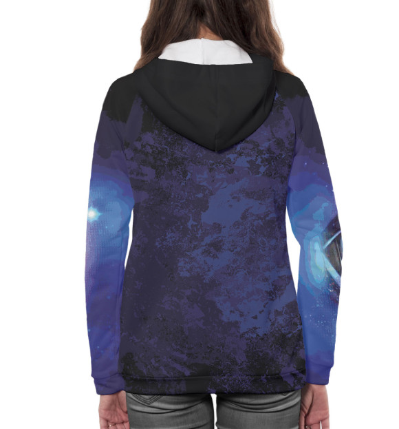 Женское худи с изображением Поехали! цвета Белый