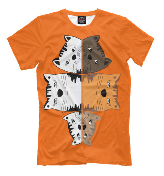 Мужская футболка Оранжевые коты