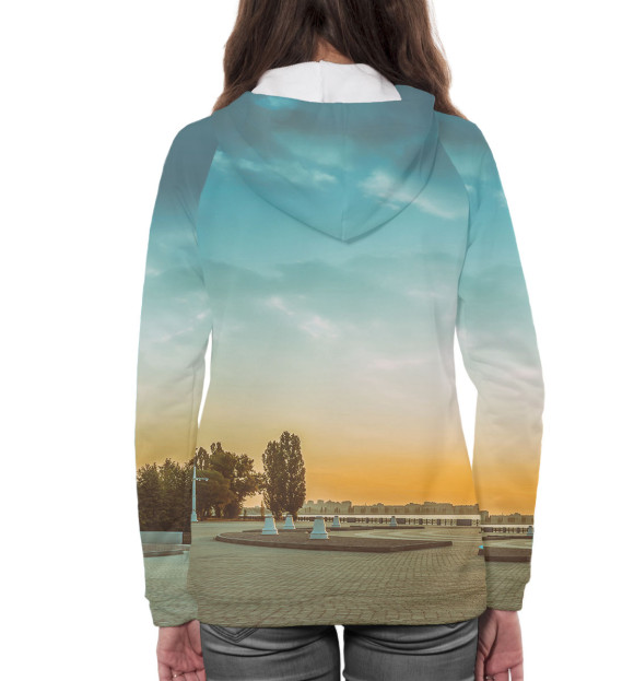 Женское худи с изображением Воронеж цвета Белый