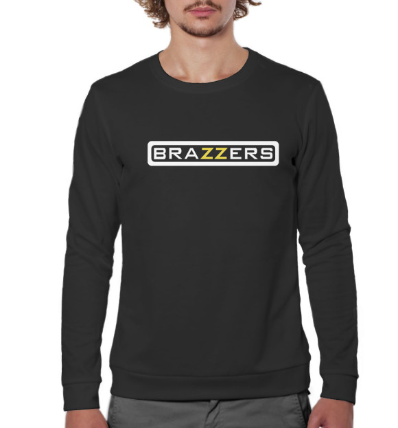 Мужской свитшот с изображением Brazzers цвета Белый