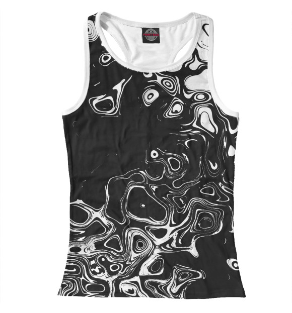 Женская майка-борцовка с изображением Разводы красок цвета Белый