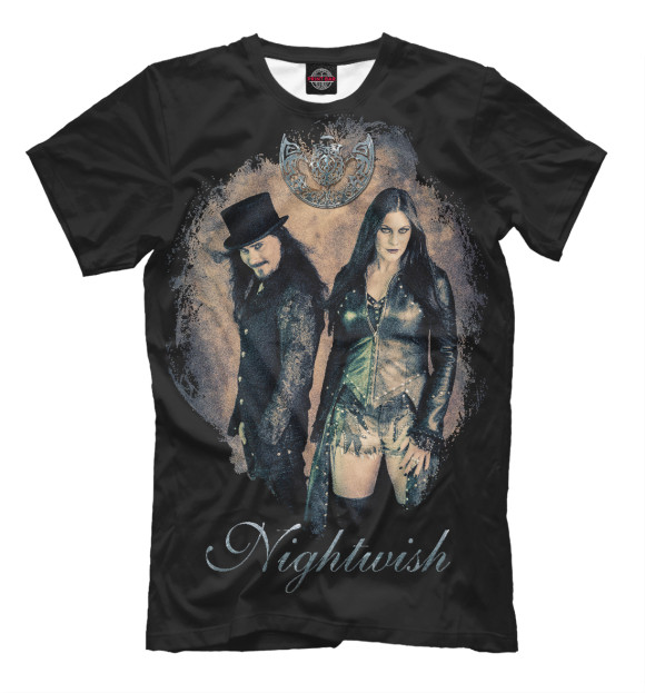 Мужская футболка с изображением Nightwish цвета Черный