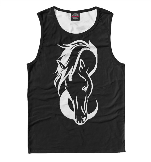 Майка для мальчика с притом Лошадка цвета Белый Майка для мальчика с изображением Лошадка цвета Белый