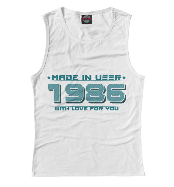 Майка для девочки с изображением Made in USSR 1986 цвета Белый