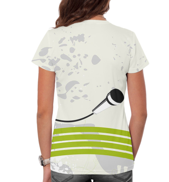 Женская футболка с изображением Electronic цвета Белый