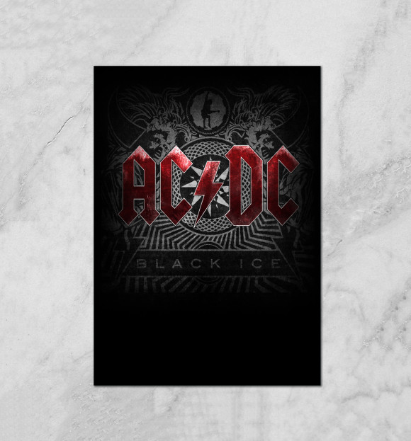 Плакат с изображением AC/DC цвета Белый