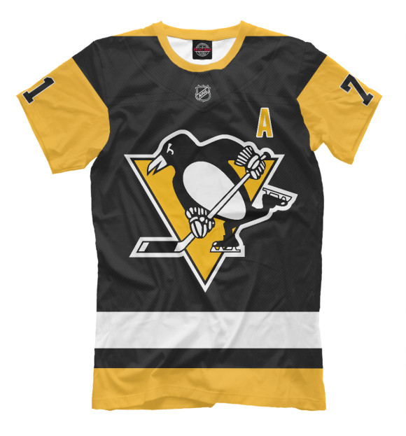 Футболка для мальчиков с изображением Малкин Форма Pittsburgh Penguins 2018 цвета Черный