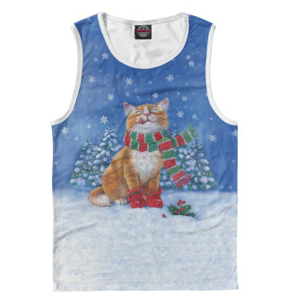 Майка для мальчика Christmas Cat