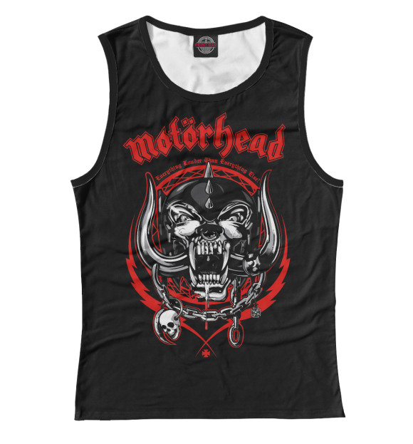 Майка для девочки с изображением Motorhead цвета Белый