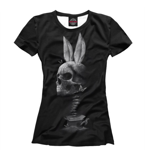 

Футболки Print Bar, Белый, Череп-заяц
